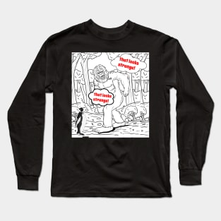 Bigfoot Meets Penguin Long Sleeve T-Shirt